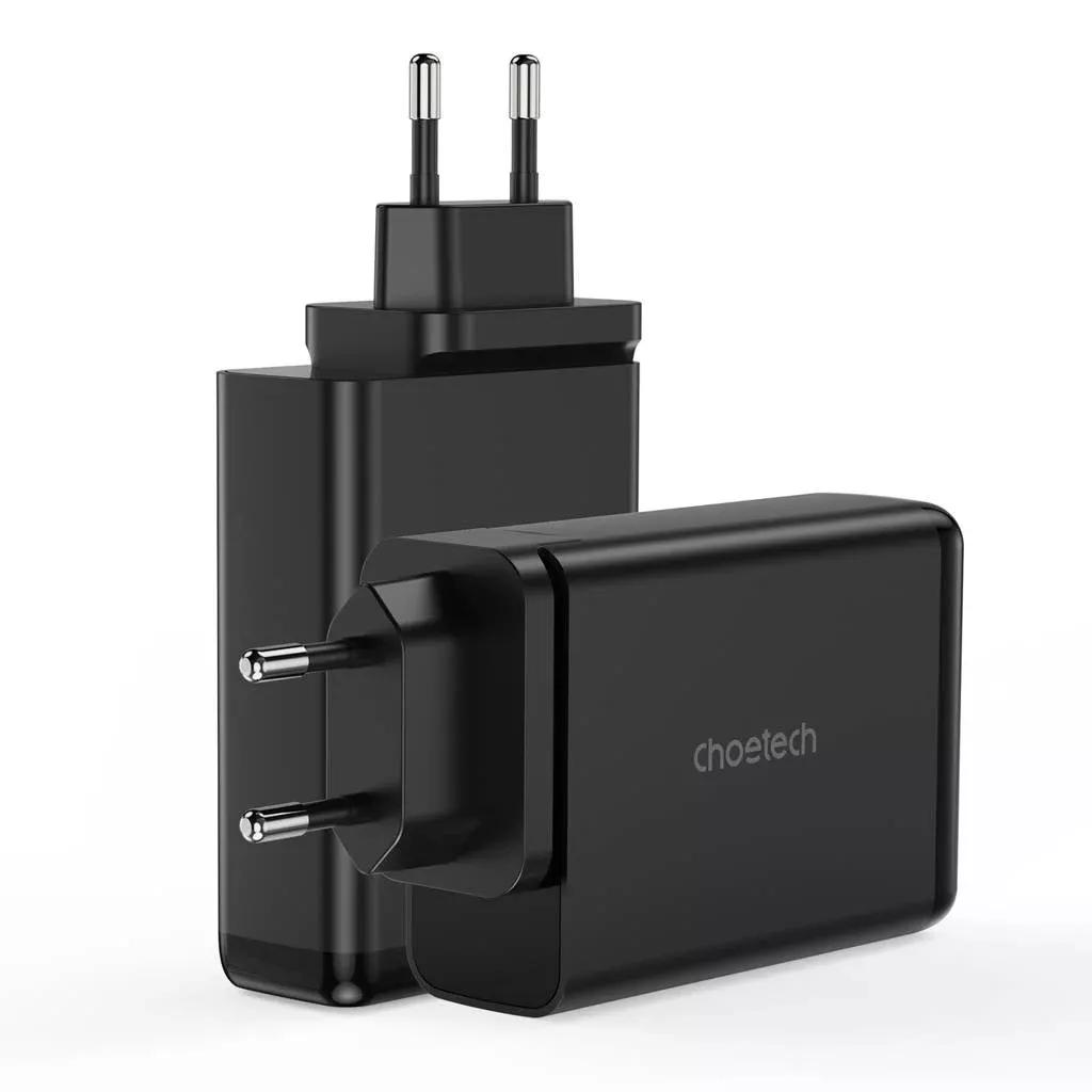 CHOETECH 140W 4-Port Quick Charging GaN Wall Charger 2x USB-C, 2x USB-A (PD6005)