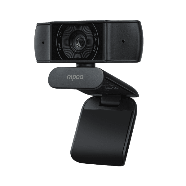 Rapoo C200 720P HD USB WebCam - Wide-angle Lens, In-built Mic, Crisp Images & Videos