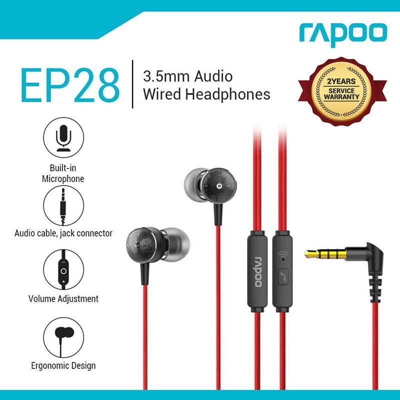 rapoo ep28 price nepal budget earphones for mobiles