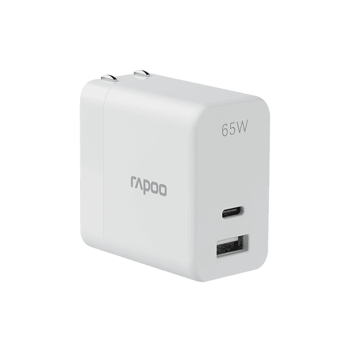 Rapoo Pa65 GaN 65 Watts USB Type-C Wall Charger - For Laptops, MacBooks & Smartphones