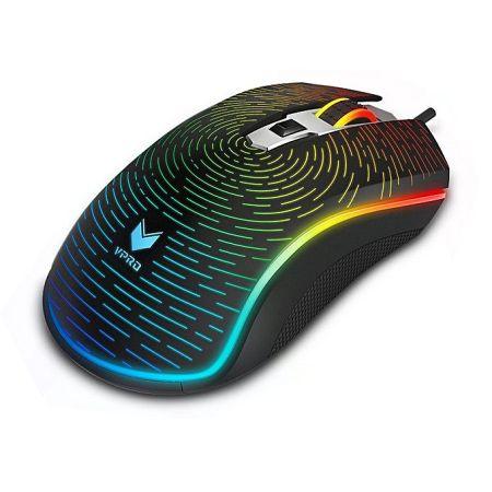 Rapoo V25S RGB Gaming Wired Mouse 7,000 DPI, 5300FPS, Built-in Memory, 5 Customizable keys