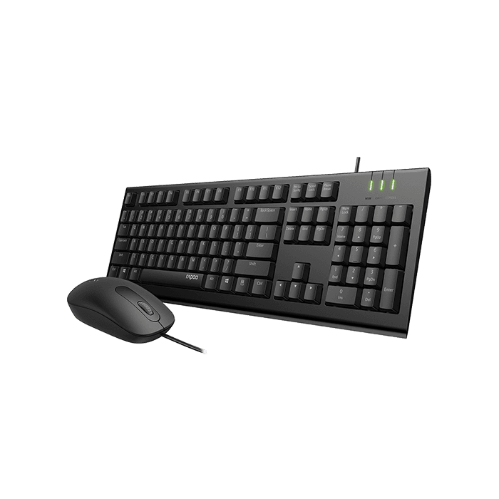 RAPOO X120 Pro US-Black Wired Keyboard / Mouse Combo