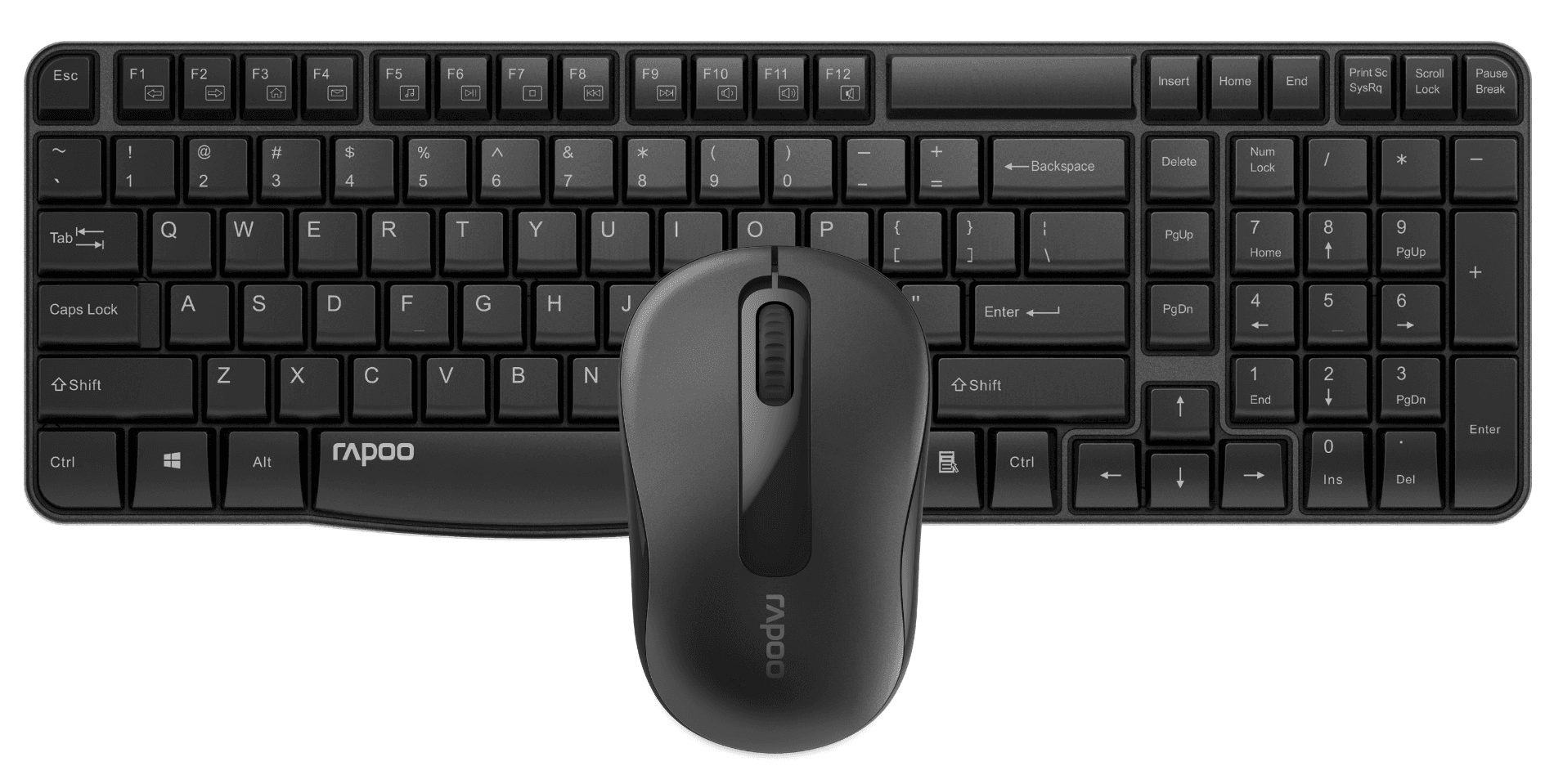 RAPOO X1800S US-Black Wireless Multimedia Keyboard / Mouse Combo